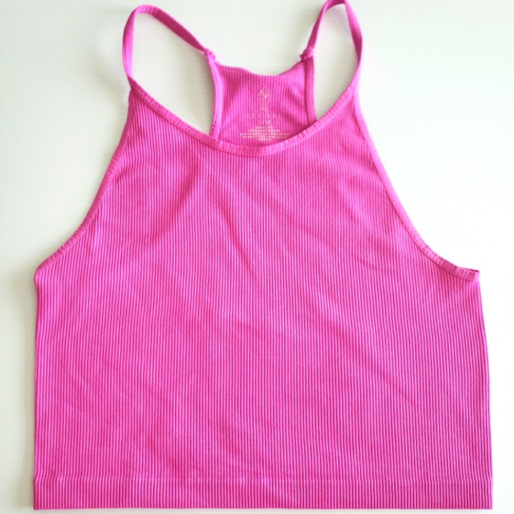 Altar'd State Pink Ribbed Tank Top